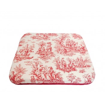 Coussin futon - Collection Jouy Oui ! - Rouge